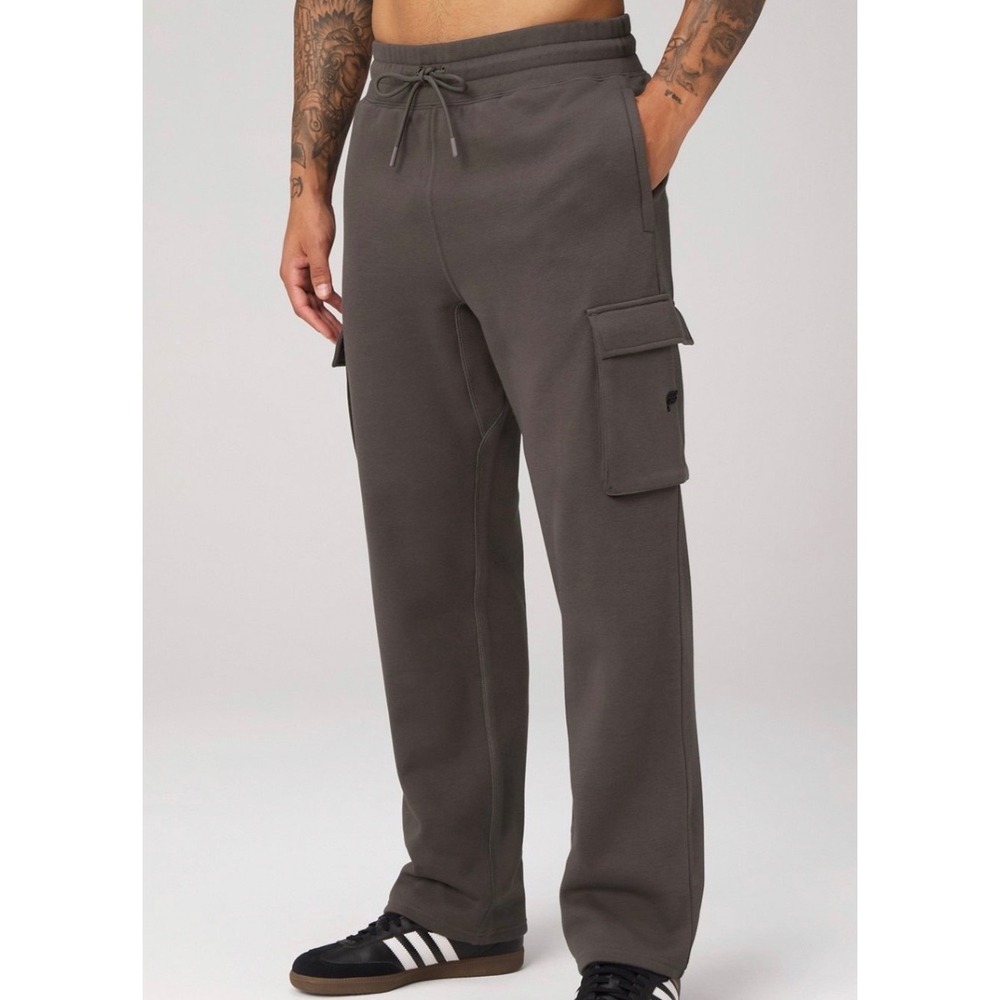 Fabletics The Go-To Straight Leg Cargo Pant L Taupe Slate Recycled Athletic